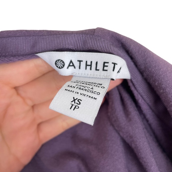 Athleta Purana Purple Violet Wrap Tunic Soft Sweatshirt Hoodie - Picture 10 of 16